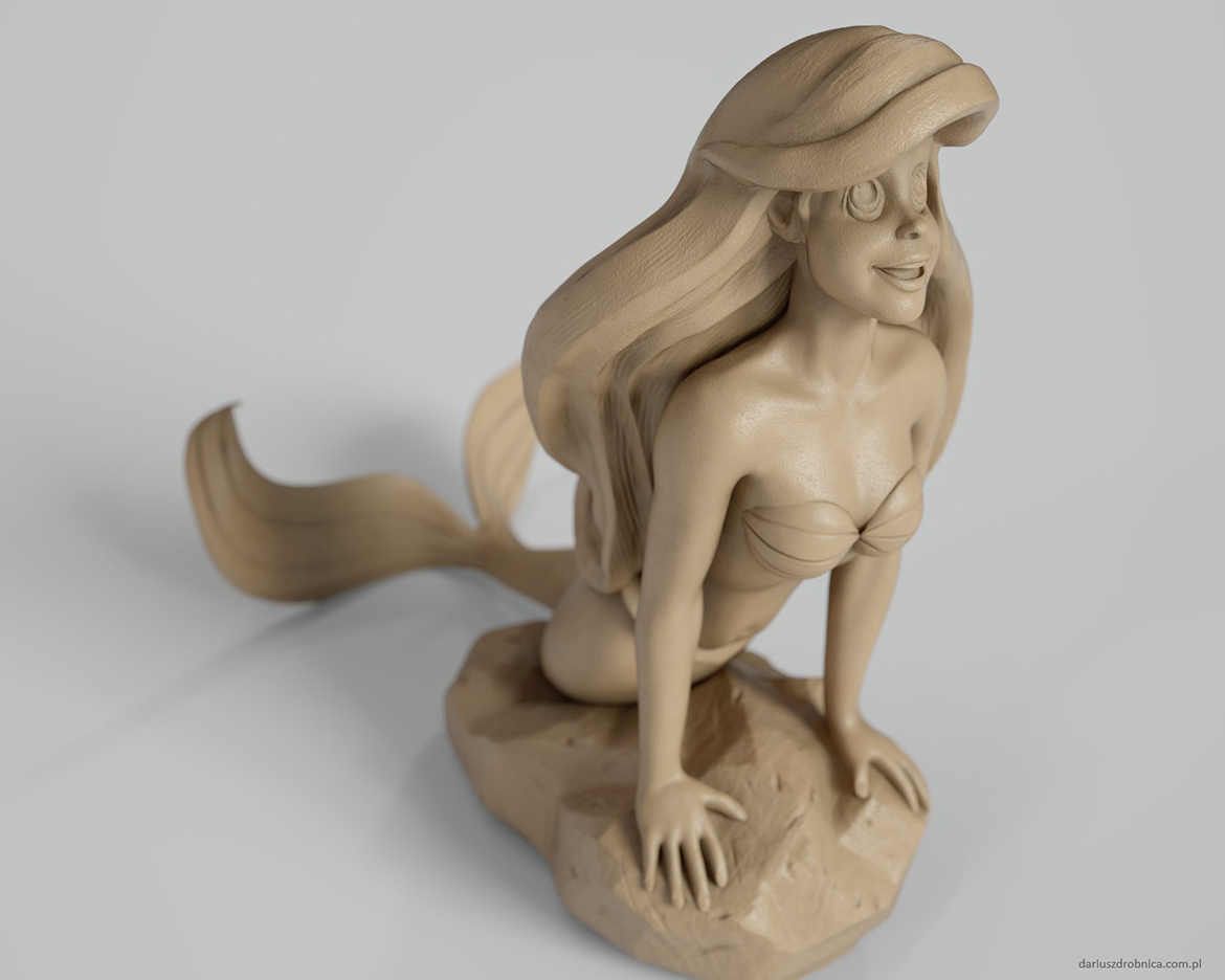Ariel high poly sculpt