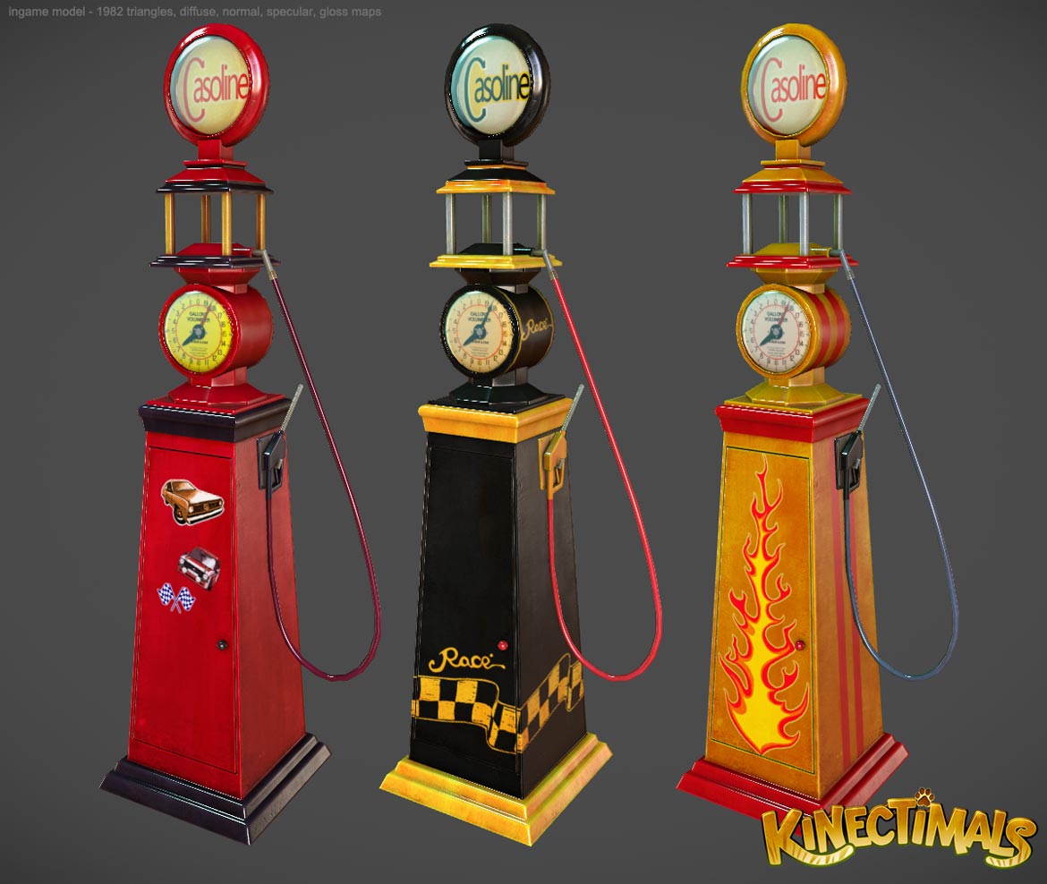 Kinectimals - low poly gas pump